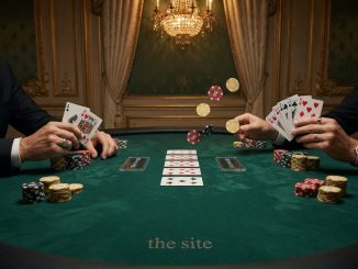Split poker table photo contrasting Texas Hold’em (2 hole cards, NLH) and Omaha (4
