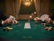 Split poker table photo contrasting Texas Hold’em (2 hole cards, NLH) and Omaha (4